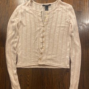 Beige button down forever 21 shirt
